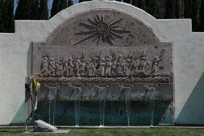 Caesar Chavez Gravesite with one of his Memorial walks on front .