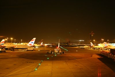 Heathrow at night
