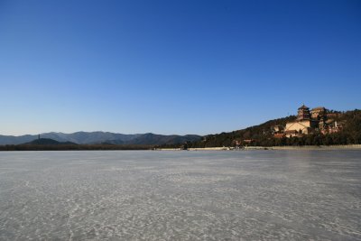 Frozen lake at Summer Palace