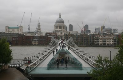 St Paul's and The Millenium Bridge from The Tate Modern