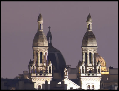 Paris Tolbiac church by night