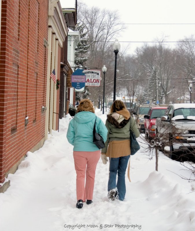 Winter sidewalk- Pendleton, Indiana