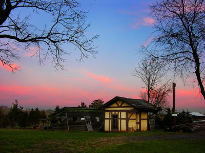 Shed At Sunset