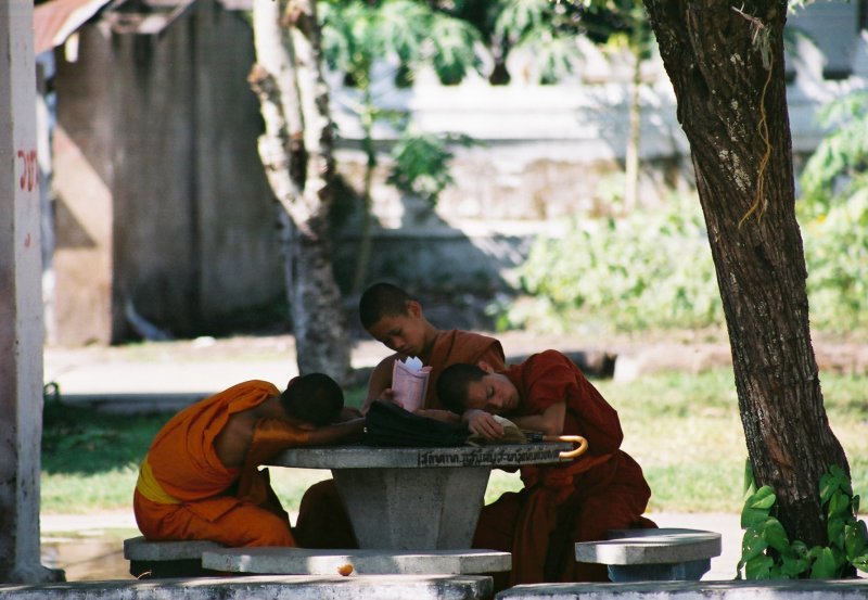 Resting Monks