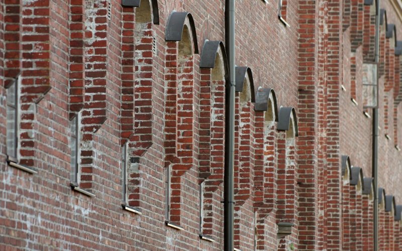 Many brick windows