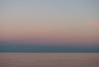 Ships at dusk