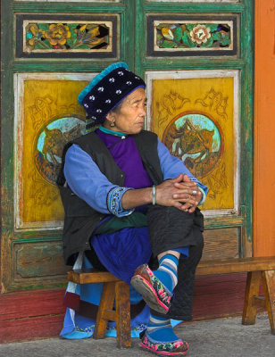 Pensive. Naxi woman. Lijiang