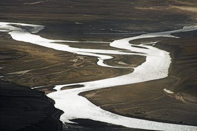 Confluence of the 2 major tributaries that form the Zanskar River.