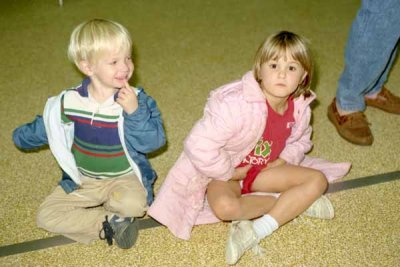 1990 - David and Kate at the Pinewood Derby