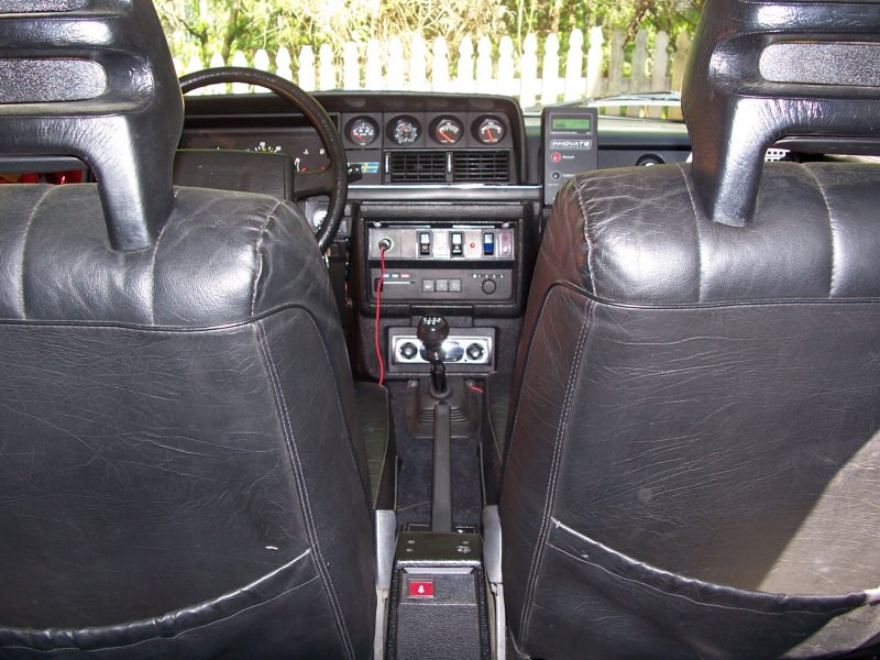 View from back seat