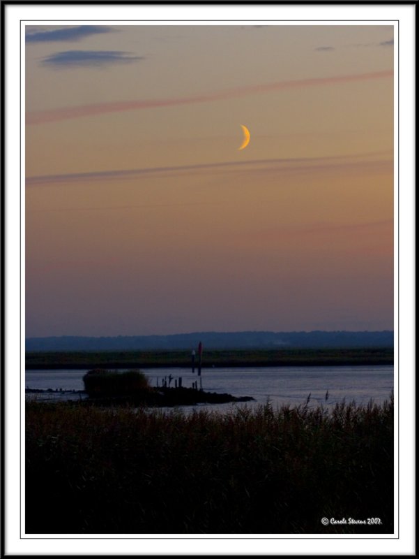 Moon at sunset!