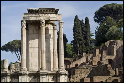 Temple of Vesta, home of the Vestal Virgins