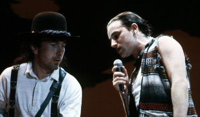 The Edge and Bono, Rome, 1987 - Joshua Tree Tour