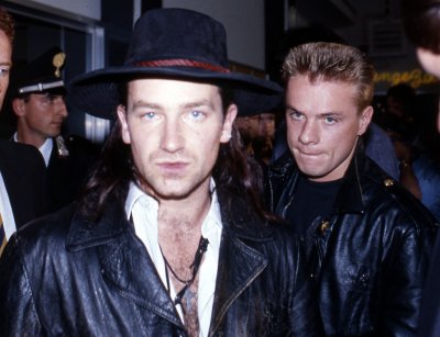 Bono and Larry Mullen Jr, Rome, 1987