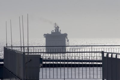 H.F entering port of Trelleborg