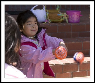 Lauren hitting ball