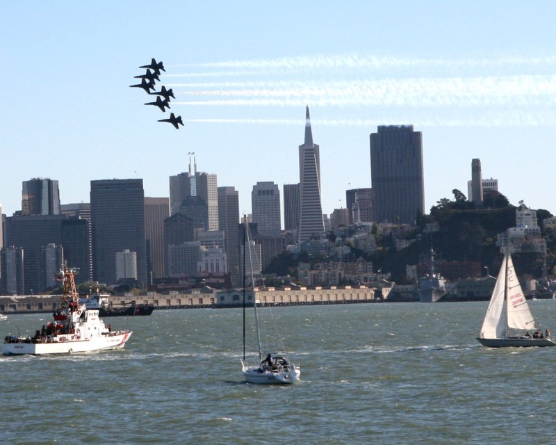 Blue Angels over SF Bay