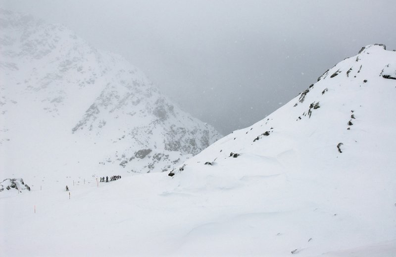 Snowfall at Col des Gentianes