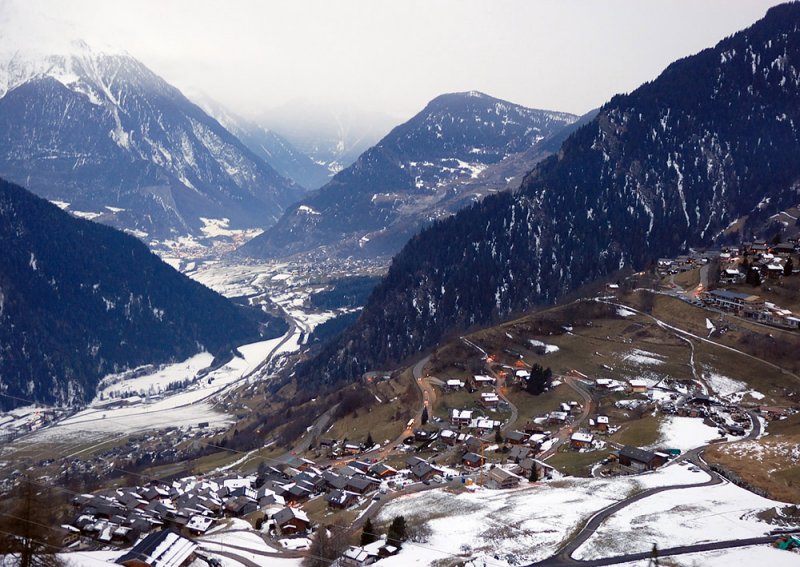 View over Lower Verbier toward Martigny