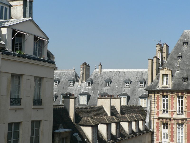 View from window in Hotel Place des Vosges