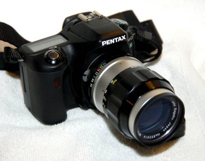 Pentax DSLR with Nikon lens