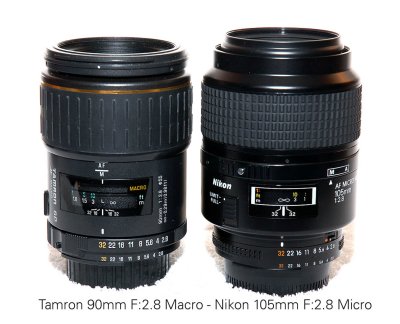 Tamron 90/2.8 Macro vs Nikon 105/2.8 Macro