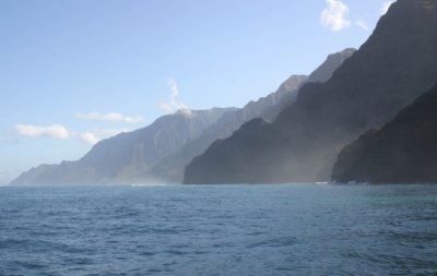 The rugged coastline of Kaua'i