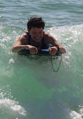 J catches a wave