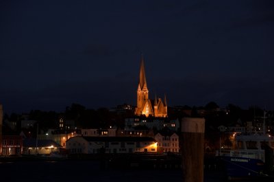 Flensburg at night