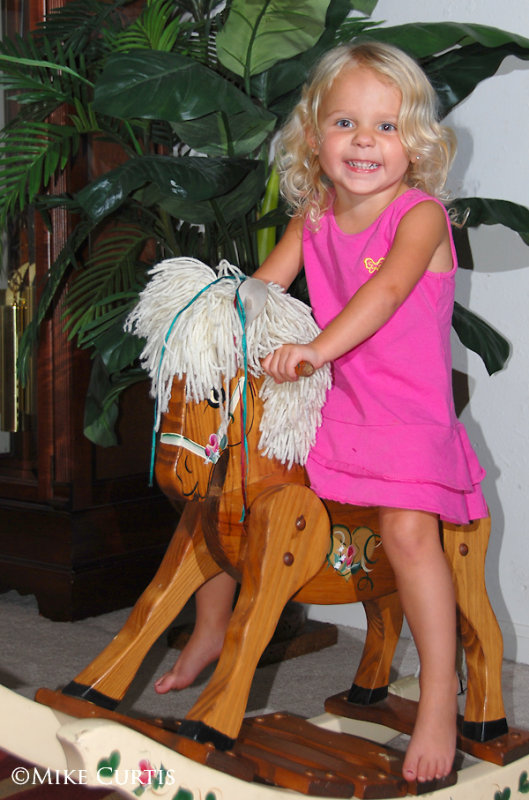 Alyssa on hobby horse