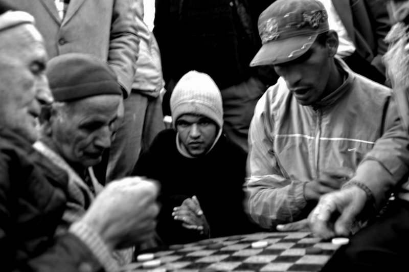 Playing checkers, Medina, Casablanca