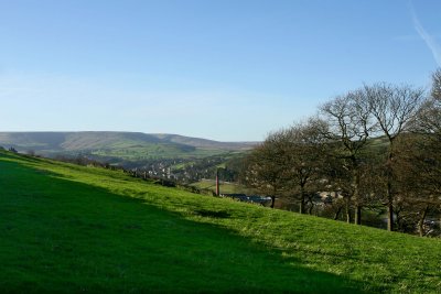 Looking west up the valley