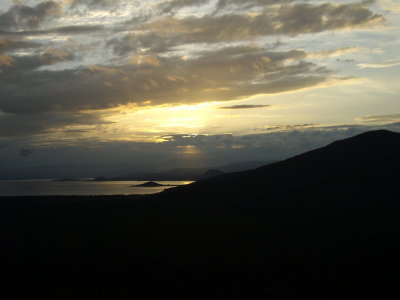 sortida del sol a Arba Minch, sobre el llac Chamo