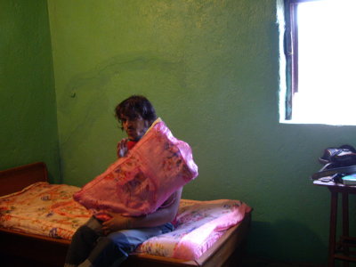 el super hostal a Lalibella... quins coixins i edredons... de puterio total!!