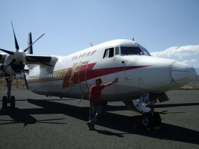 agafant el vol a Gonder amb Ethiopian Airlines