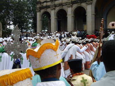 festivitat ortodoxa a la Holy Trinity Church de Addis, amb la creme de la creme de l'esglèsia ortodoxa etíop