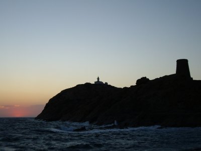 anem a Ille Rousse a sopar i per un minut no enxampem la posta de sol... oh...