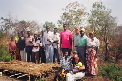 Agroforestry class with covered nursery.JPG