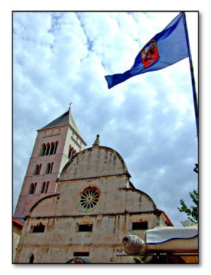Zadar church & flag