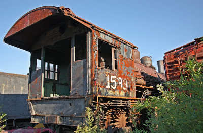 Abandoned train car