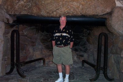 giant fireplace or giant Jim?
