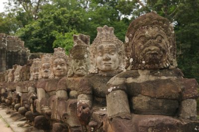 The guardians of the Gate, Angkor Thom.