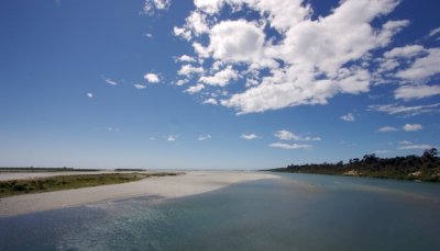 where the haast river meets the sea