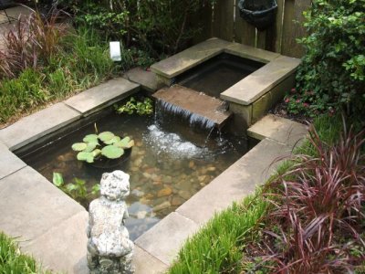 The requisite water feature; very subdued and nice!