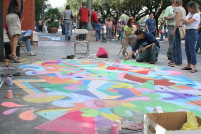 Chalk art on Houston St  Oct 2006