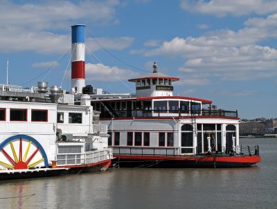 Ferryboats Converted to Restaurants, Hudson River, NJ