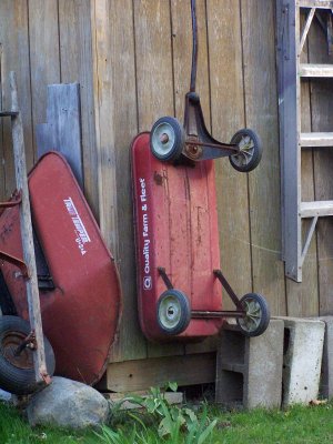 the garage wall