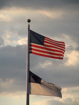 american & christian flag