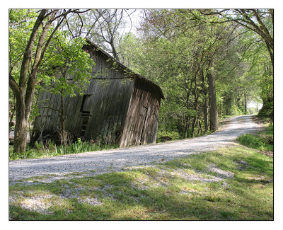 leaning barn
