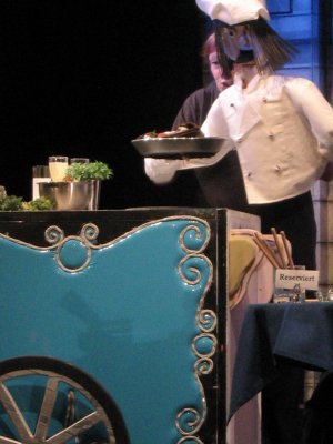 Paputin and his trolley with roberta the Crepe